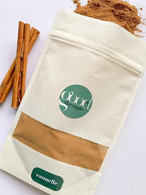 Sachet de Cannelle en poudre avec la marque good thérapie